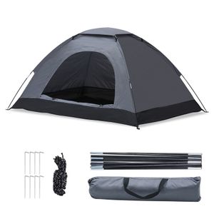 CLIPOP 2-3 Personen Kuppel Campingzelt, Anti-UV, Wasserdicht, mit Tragetasche, für Reisen, Grau