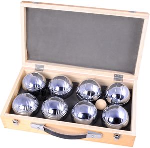 Engelhart - 010206 - Petanque kugeln set (8 boulekugel ) Luxus Petanque Spiele - Boules-Set In Holzkiste, 8 stuck- Jeu de boules -
