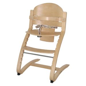 TreppenhochstuhI 'Move', von Babyhochstuhl bis Jugendstuhl in Rückenlehne und Sitz flexibel verstellbarer Hochstuhl, Holz, naturfarben