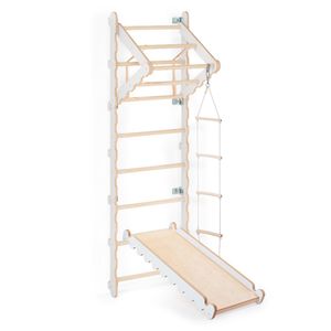 Gymnastický rebrík pre deti biely, Gymnastický rebrík, Lezecký rebrík, Nástenný gymnastický rebrík, Domáca preliezačka 100% ECO