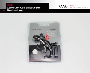 Audi Duftspender, Duftgecko, mit Befestigungsclip, 45 Tage anhaltener Duft, würzig leicht holziger Duft, schwarz