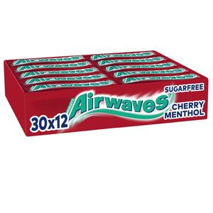 Airwaves Cherry Menthol Thekendisplay zuckerfreien Kaugummi 30x12er