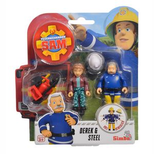 Derek & Steele | Spiel-Figuren Set | Feuerwehrmann Sam | Simba Toys