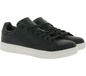 adidas Originals Damen Sneaker klassische Echtleder-Schuhe Stan Smith H Schwarz/Weiß, Größe:36 2/3