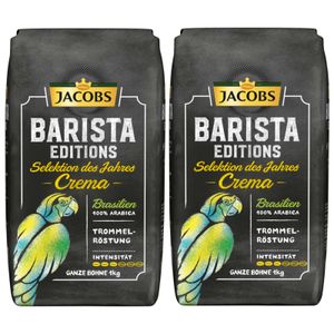 JACOBS Kaffeebohnen Barista Editions Selektion des Jahres Brasilien 2x1kg Bohnen