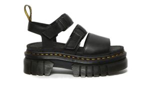 Dr. Martens Ricki Nappa Lux Leather3-Strap Platform Sandals - Schwarz, 6,5