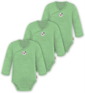 normani 3er Pack Multipack Baby-Body Merino Wickelbody
