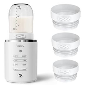 Flaschenwärmer 6in1 Babykostwärmer USB Aufladung Doppelt Thermup BPA-FREI für 50mm, 53mm, 56mm Milchflasche, weiß