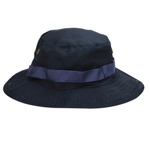 Sonnenhut mit Schnappverschluss, breiter Krempe, Mehrzweck-Camouflage-Boonie-Hut für die Jagd, Marineblau