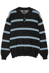 Sweter męski Santa Cruz Donnie Polo Knit w paski z kołnierzykiem L