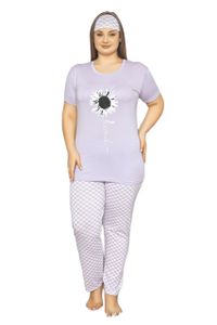 Damen Pyjama-Set Schlafanzüge Übergröße Große Größen Kurzarm 6140-3XL