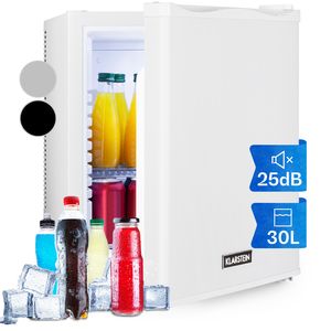 Klarstein Mini Kühlschrank für Zimmer, 30L Mini-Kühlschrank für Getränke & Kosmetik, Kleine Minibar, Kühlschrank Klein & Leise, Verstellbare Ablagen, Kleiner Skincare Kühlschrank 5-15°C