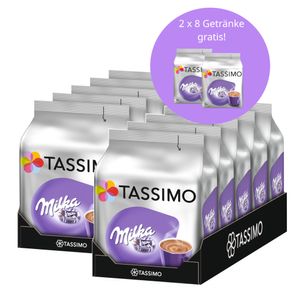 TASSIMO Kapseln Milka T Discs 80 Getränke Schokolade Kakaokapseln +2 x 8 gratis