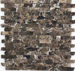 Mosaik Fliese Marmor Naturstein beige Brick Castanao MOS40-0185
