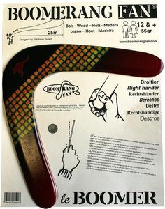 Boomerang le BOOMER - 55 gr - Zweiflügler Bumerang, Typ:Rechtshänder
