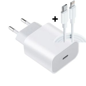 iPhone 12 13 14 Pro Max Schnell Ladegerät 20W Charger Netzteil USB C Power Adapter + 1m USB‑C auf Lightning Ladekabel Set