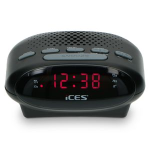 Ices ICR-210 Black - FM Uhrenradio, Schwarz