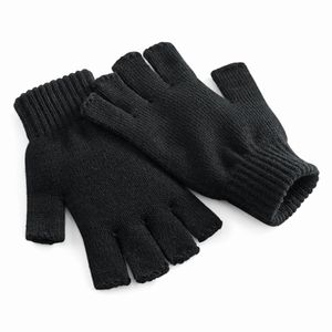 Unisex zimné rukavice Beechfield, bez prstov RW2032 (S/M) (čierne)