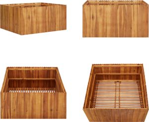 vidaXL Záhradný vyvýšený záhon 100 x 100 x 50 cm z masívneho dreva akácie - Vyvýšený záhon - Vyvýšené záhony - Drevený kvetináč - Kvetináč