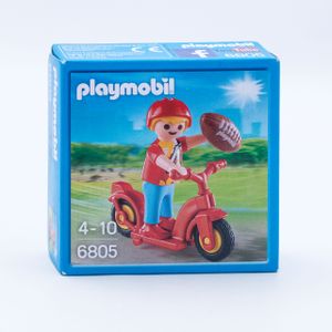 PLAYMOBIL 6805 Junge mit Scooter & Rugby Ball