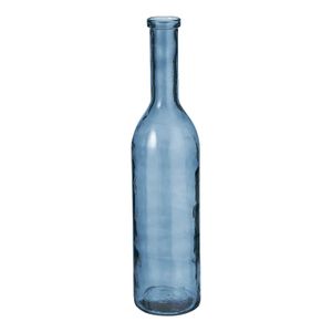 Mica Decorations Rioja Glasflasche - H75 x Ø18 cm - Recyceltes Glas - Hellblau