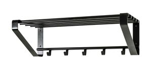 HAKU Möbel Wandgarderobe 32502 schwarz Metall 5 Haken 65,0 x 20,0 cm