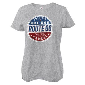 Route 66 - Hot Rod Garage Girly Tee - X-Large - HeatherGrey