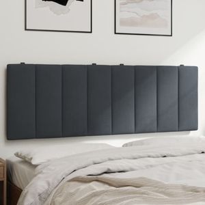 vidaXL Kopfteil-Kissen "Hanko" Dunkelgrau 140 cm Samt