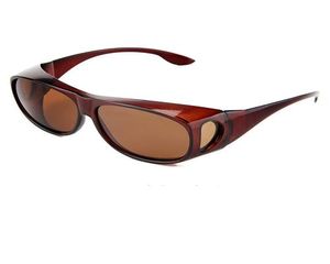 Polarisierte Überzieh Sonnenbrille Überziehbrille Überbrille Fit Over BM5023 Braun