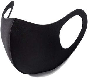 Schwammmaske Wiederverwendbare umweltfreundliche Winddichte Maske waschbar Schwarz
