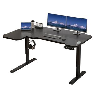 Hilodesk 150cm L Elektryczne Biurko stojące z regulowaną wysokością, biurko stojące do domowego biura, biurka komputerowego, czarny Hilodesk 150cm L Elektryczne Biurko stojące z regulowaną wysokością, biurko stojące do domowego biura, biurka komputerowego, czarny
