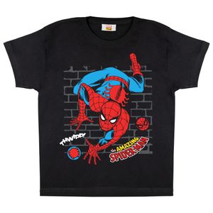 Marvel - Wall Crawler T-Shirt für Jungen PG1056 (140) (Schwarz/Rot/Blau)