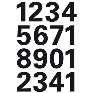 HERMA Zahlen Sticker 0-9 Folie schwarz Höhe: 25 mm 32 Sticker auf 2 Blatt