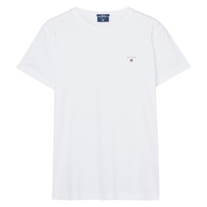GANT Herren T-Shirt kurzarm - Original T-Shirt, Rundhals, Baumwolle Weiß 4XL (4X-Large)