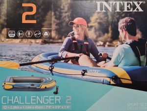 Intex Boot Schlauchboot Angelboot Ruderboot Challenger für 2 Personen, Set mit Paddel und Luftpumpe ,236x114x41cm Maximale Tragfähigkeit: 200 kg Intex Boot Schlauchboot Angelboot Ruderboot Challenger für 2 Personen, Set mit Paddel und Luftpumpe ,236x114x41cm Maximale Tragfähigkeit: 200 kg