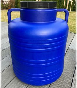 Weithalsfass 80 Liter Sauerkrautfas Regen Fass Gepäcktonne Camping blau