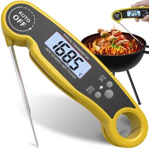 Digitales Küchenthermometer Braten BBQ Koch Thermometer Haushaltsthermometer Küche Universales Kochthermometer Fleischthermometer Fleisch Ofen Retoo