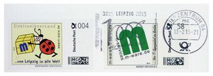 FDC mit 4+58-Cent-Marken, 13.02.2015, Leipzig 1000 M-ware® ID15598