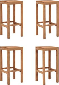 Barhocker 4 Stk. Massivholz Teak
