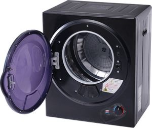 AIORBER Mini-Wäschetrockner, wandmontierbar, 200-Minuten-Timer, Doppelfilter, PTC-Keramikheizung, Edelstahltrommel, Überhitzungsschutz, 65°C