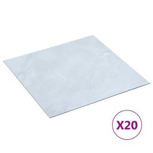 vidaXL PVC dlaždice samolepicí 20 ks. 1,86 m² Bílý mramor