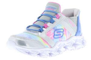 SKECHERS 303707L/SMLT S Lights-Galaxy Lights-Tie Dye Takeoff Kinder Mädchen Sneaker Turnschuhe Halbschuhe silber/mehrfarbig, Größe:35, Farbe:Silber