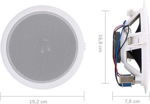 vidaXL Vstavaný reproduktor na strop a stenu 2 ks 120 W