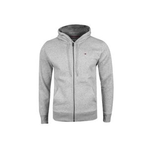 Tommy Jeans Herren Normaler Fleece Zip Hoodie, Grau M