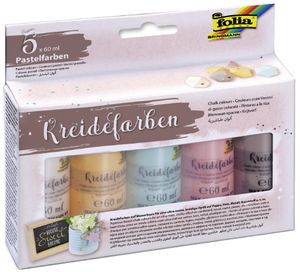 folia Kreidefarben-Set 5 x 60 ml farbig sortiert