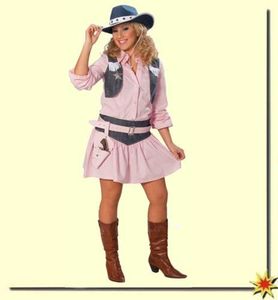 Cowgirl Cowboy rosa Karneval Fasching Kostüm 40