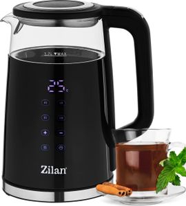 Zilan Wasserkocher Glas mit Temperatureinstellung (40°C-100°C) 1,7 Liter Teekocher Warmhaltefunktion LED Display mit Temperaturwahl 2200 Watt 100% BPA FREI Zilan Wasserkocher Glas mit Temperatureinstellung (40°C-100°C) 1,7 Liter Teekocher Warmhaltefunktion LED Display mit Temperaturwahl 2200 Watt 100% BPA FREI