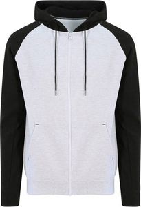 Awdis - Kapuzenpullover Durchgehender Reißverschluss für Damen - Baseball RW9535 (M) (Grau meliert/Pechschwarz) Awdis - Kapuzenpullover Durchgehender Reißverschluss für Damen - Baseball RW9535 (M) (Grau meliert/Pechschwarz)