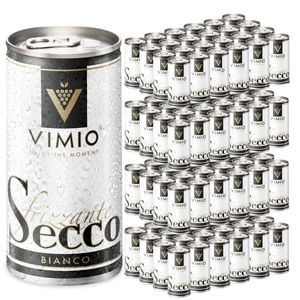 Vimio Spritziger Trinkgenuss: Secco Frizzante Perlwein, 10,5% vol, 200ml, Menge:24 Stck.