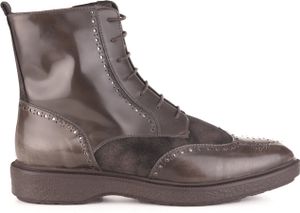 GEOX Damen PRESTYN braun Kaffee Leder Reißverschluss Stiefel 41